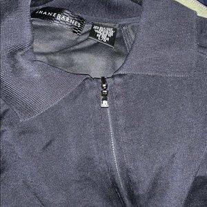 Jhane Barnes Large slim fit dark collared shirt